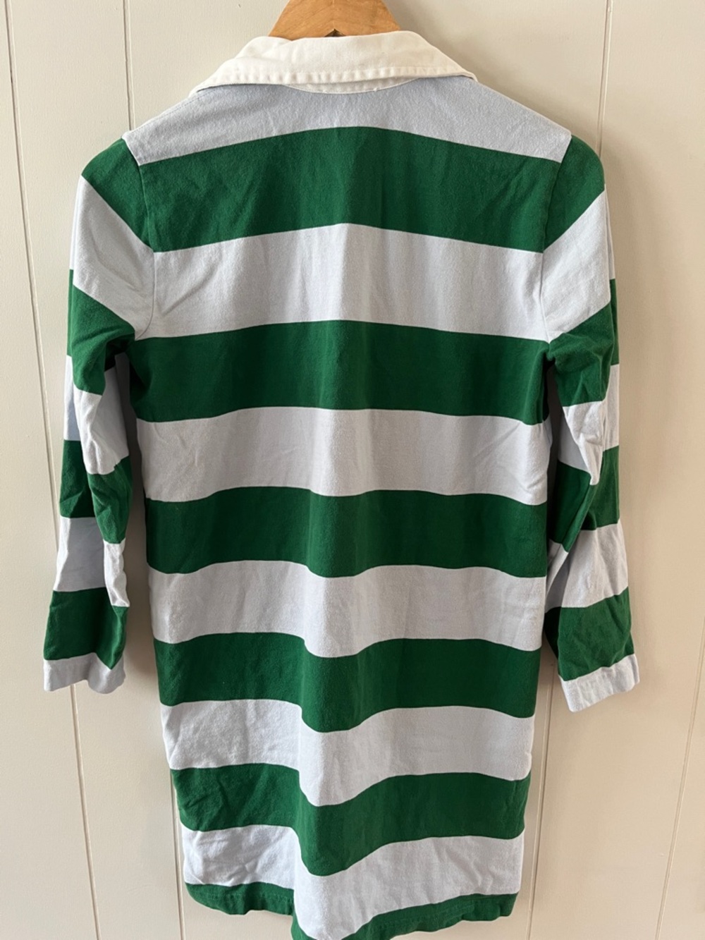 J. Crew Green and Light Blue Striped Rugby Polo Dress/Tunic - Picture 5 of 6